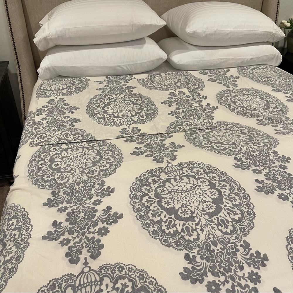 Pottery Barn Lucianna Medallion Full/Queen duvet cover with (2) standard shams